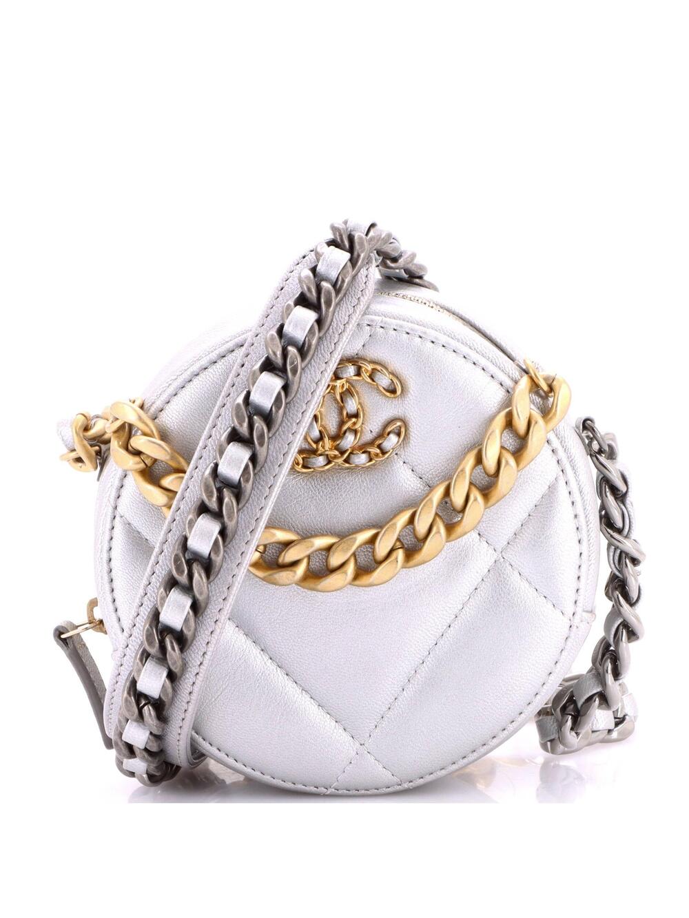 Chanel 19 Round Clutch With Chain #290489C24B
